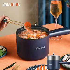 Soup Stock Pots 220V Multifunction Cooker Household SingleDouble Layer Pot Electric Rice Student Dormitory Mini Nonstick Pan 231026