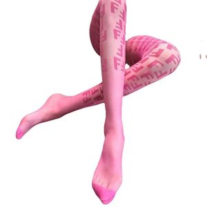 Tasarımcı Anti Snag Çoraplar Renkli Kadınların Seksi Şeffaf FF harfleri Pantyhose/Tayt Baskı
