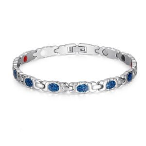 Bangle RainSo Braccialetti di cristallo magnetici Braccialetti Gioielli con strass Accessori donna Bracciali al germanio con ologramma bioenergetico sano 231027