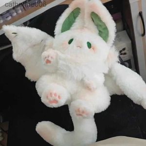 Doldurulmuş peluş hayvanlar 45cm yarasa peluş oyuncak manta kawaii hayvan yaratıcı büyülü ruh tavşan peluş bebek doldurulmuş yastık yumuşak çocuk oyuncak kız kadın hediyesi231027