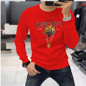 SS004 весна-зима мужские бархатные красные толстовки с длинными рукавами свитера мужская футболка Hot Diamond Head стиль модная мужская флисовая белая толстовка
