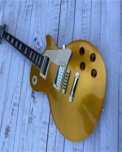 Standard E -Gitarre Golden Top Braun Rücken helllicht silberne pickup auf savern schnell versandverkehr