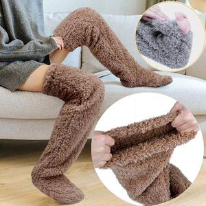 Женские носки, зимние теплые чулки для ног, длинные многофункциональные носки для сна с одеялом, старые холодные ноги, согревающие ноги