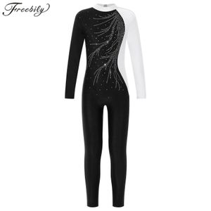 Gymnastic Rings Kids Girls Long Sleeve Ballet Dance Leotards Teens Gymnastics Jumpsuit for Girl Children Skating Jumpsuits Dancewear 231027