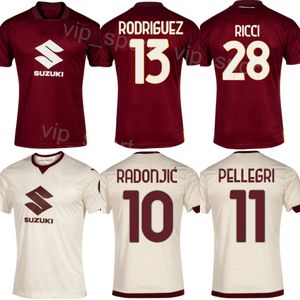 2023-24 Futbol Torino 32 Vanja Milinkovic-Savic Jersey Club Takımı 3 Perr Schuurs 13 Ricardo Rodriguez 8 Ivan ilic 10 Nemanja Radonjic 11 Pellegri Futbol Gömlek Kitleri