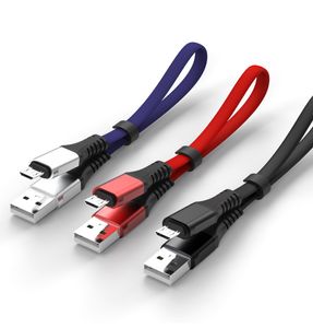 Короткий кабель USB C, 30 см, шнур для быстрой синхронизации данных, плоский провод для зарядки сотового телефона типа C, USB-кабель для мобильного телефона Samsung, Xiaomi