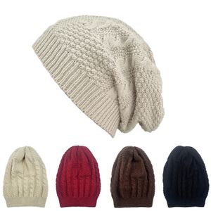 Cappello da donna in lana da donna Berretti invernali caldi Cappelli lavorati a maglia 4 colori Home Cappello unisex da uomo hip-hop casual