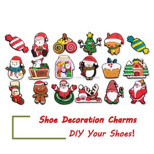 Ayakkabı Parçaları Aksesuarları Noel tıkanıklığı Charms ADTS Çocuk Pimleri Sevimli Karikatür Paketi Dekorasyon Bilek Bant Hediye Bırakma Teslimat Ampaw