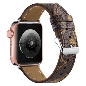 Дизайнерские ремни, подарочные ремешки для часов для Apple Watch, ремешок 45 мм, 42 мм, 38 мм, 40 мм, 44 мм, 49 мм, кожаный ремешок, браслет, модный L-цветочный квадратный браслет iwatch 8 7 6 5 4 SE