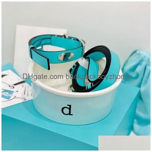 Designer Dog Collars Leash Set Marca Tigela para Pequenos Cães Médios Coleira De Couro Macio Respirável Pesado Pet Chain Com Ajustável Me Dh8Bu