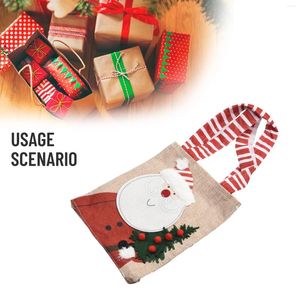 Рождественские украшения 1/2 шт., подарочная сумка для рук, мешковина, мультяшный старик, снеговик, для переноски подарков, детский домашний сад
