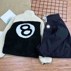 Мужские куртки Stusxi Черные дизайнерские куртки № 8 Ball Shake Осень-зима Пальто Ball 8 Куртка Женская модная уличная одежда из овечьей шерсти
