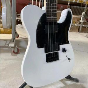 Gran oferta guitarra plana raíz blanca firma tlGuitar perillas de bloqueo diapasón de palisandro alta calidad directo de fábrica