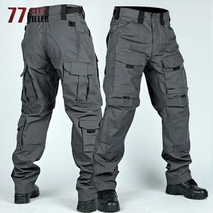 Men's Pants Tactical Cargo Pants Mens Multi-Pockets Wear-resistant Military Trousers Outdoor Training Hiking Fishing Casual Loose Pants Male 231027
