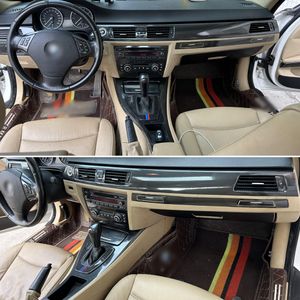 BMW 3 Serisi E90 E91 2005-2012 İç Merkez Kontrol Paneli Kapı Tutam Karbon Fiber Sticker Aractal Araba Stil Accessorie