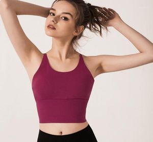 2020 Yeni Kadınlar Yüksek Streç Nefes Alabilir Spor Sütyen Üst Fitness Çıkarılabilir Yastıklı Spor Sütyen Yoga Gym Smoothess Crop12825301
