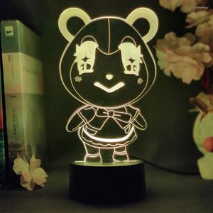 Ночные огни 3D аниме свет милый Джуди животное пересечение светодиодный ночник украшения спальни манга лавовая лампа украшение игровой комнаты подарок ребенку