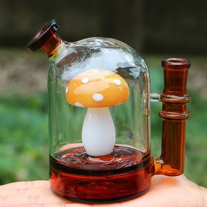 Vintage Premium Mushroom Glass Bong Acqua Narghilè Tubo da fumo Percolatore da 5,1 pollici Dab Rig Commercio all'ingrosso originale della fabbrica con ciotola comune da 14 mm