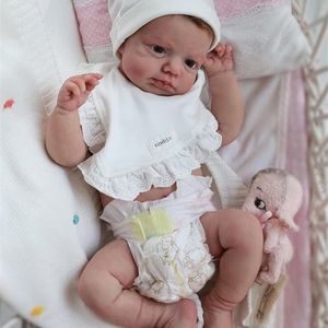 Bebekler 20 inç tam vücut yumuşak silikon vinil yeniden doğmuş kızlar el yapımı hayat benzeri doğmuş bebek loulou açık gözlerle 231027