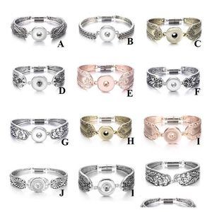 Cazibe bilezikler 12 stil Noosa Snap Bilezik Takı Manyetik Zencefil Düğmeleri Yığın Charm Bangle Fit DIY 18mm Damla Teslim Takı Br DHX4W