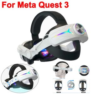 3D Gözlük Ayarlanabilir VR Kafa Kayışı Meta Quest 3 RGB LED Arka Işık 8000mAh Pil Alternatif Kulaklık 231030