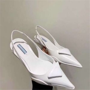 Moda Elbise Ayakkabı Orijinal Deri Slingback Yüksek topuklu pompalar Toz Pembe Aqua Beyaz Siyah Düğün Sandal Lüks Yaz Tasarımcısı Parti Terlik Kadın Sandalet
