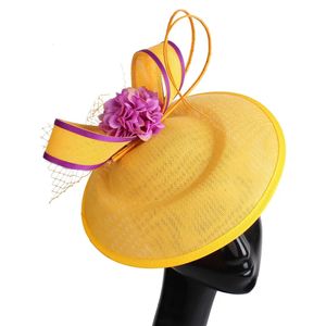 Haarspangen, Haarspangen, Damen, gelbe Blume, Fascinator, Hut, Hochzeit, Brautschleier, Kopfbedeckung, modische Kopfbedeckung auf Haarspange oder Stirnband, Haarschmuck 231030