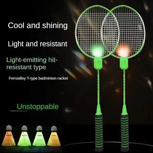 Badminton Raketleri Aydınlık Raket Ultra Hafif Eğlence Ebeveyn Çocuk Etkileşimi Karbon Çift S 231030