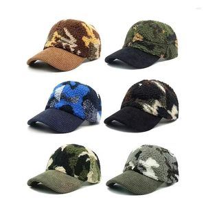 Top Caps Moda Erkekler İçin Sıcak Beyzbol Kapağı Kadınlar Kış Kurtarıcı Yumuşak Peluş Patchwork Truckers Unisex Açık Güneş Vizör Şapkaları