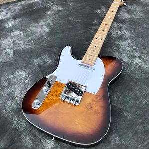 Электрогитара для левшей tl Sunburst Burl Maple Top Custom Shop Guitarra