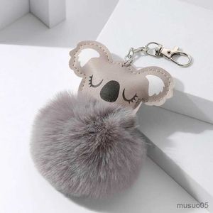 Cep Telefon Zinciri Yeni Süper Sevimli Koala Saç Topu Keying Koala Peluş Çanta Kolye Bebek Makinesi Anahtar Bebek Kolye R231031