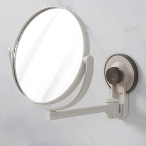 Компактное зеркало для ванны, косметическое зеркало, 1X/3X увеличение на присоске, регулируемое зеркало для макияжа, двустороннее зеркало для ванной комнаты 231030