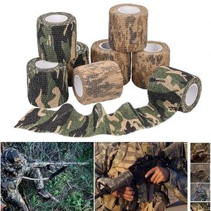 8 Rolls Camouflage Tape Protective Military Telescopic Camo Tape 5CM x 4.5M Non-Woven Self-Adhesive Wrap Fabric Stealth Tape Sports SafetyElastoplast Fitness
