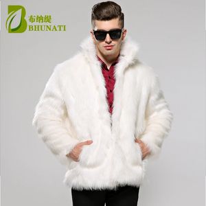 Erkek Ceket Bhunati Erkek Kürk Matar Beyaz Stand Yakası Uzun Kollu Kış Erkekler Kürk Kış Kış Faux Kürk Katı Gevşek Kürk Ceket Erkekler Sıradan 231030