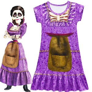 Pixar Coco Mama Imelda Cosplay Kostüm Elbiseleri Kızlar Müzik Cadılar Bayramı Aile Partisi Çevresinde Hayal Ediyor Çocuklar İçin Fantezi Elbise C19646CH