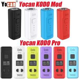 Оригинальная батарея Yocan Kodo Pro для разогрева электронной сигареты Vape Box 400 мАч Электронная сигарета Переменная ручка для 510 тележек Масляные картриджи OLED-дисплей 20 шт./кор.