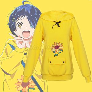 Anime cosplay harika yumurta önceliği ohto ai kazak kadın kızlar bahar gündelik sarı uzun kollu hoodies sweatshirt c68m129