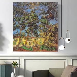 Деревья в саду больницы Святого Павла Винсента Ван Гога, копия картины маслом, ручная роспись, шедевр на холсте, настенное искусство