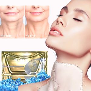 Máscara de pescoço de cristal de colágeno Women Whitening Antienvelhion Masks Beauty Health Whey Proteína Hidratante Cuidado com a pele do pescoço pessoal