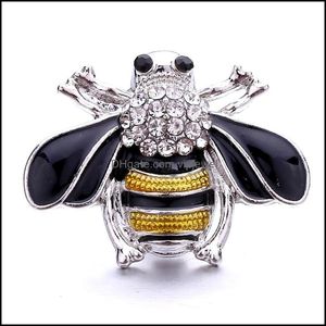 Clasps крючки noosa 18 мм пчела Colorf Ginger Snap Jewelry Sier Эмалевая медовая медь DIY BRACETE BRACETE ASCALE.