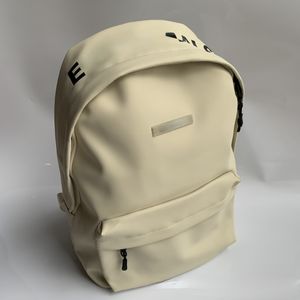 Мужские школьные сумки из искусственной кожи с буквенным принтом Дизайнерские рюкзаки Черный Бежевый