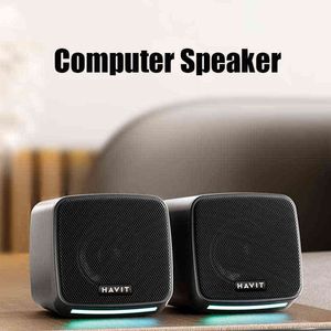 Alto -falantes portáteis Speaker de computador Desktop home theater Laptop Bluetooth Wired Mini Tweeter Subwoofer T220831