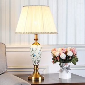 Настольные лампы Orefeng Luxury Martide Desk Lamp Lamp White Ceramic Современный светодиодный декоративный свет для учебного офиса спальни гостиной