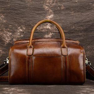 Duffel Bags Fashion подлинная кожаная дама багаж коров