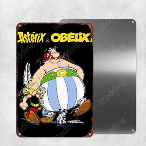 Pintura de Metal Asterix Obelix Filme 20x30cm Placas de Metal Vintage Personalizadas Placas de Carro Placas Retro Pintura em Ferro Decoração de Casa T220829