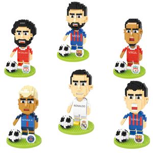 Bloklar Futbol Yıldız Bebek Dekorasyon Bina DIY Dünya Kupası Süper 3D Model Mini Bağlantı Tuğla Çocuk Oyuncak Hediye Hiçbir Kutu 220902