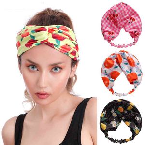 Women Cross Solid Color Hair Bands Girls Print Flower Headbands Fashion Turban Make up Hair Accessories VTMTB1935