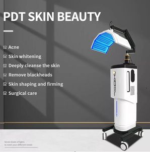 New Tech PDT LED Tratamento facial Rejuvenescimento 7 Cores Terapia de luz Máscara de beleza Remoção de rugas de acne Aperte o equipamento de beleza branca