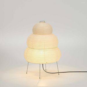 Masa lambaları Akari 24n Tasarımcı Lamba Washi Kağıt Çalışması Oturma Yatak Odası Modern Sanat Basit E27 Aydınlatma Ev Dekorasyonu