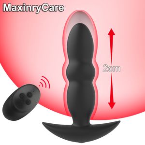 Güzellik Ürünleri Teleskopik Prostat Masajı Anal Vibratör Kablosuz Seksi Oyuncaklar Erkekler İçin Erkek Mastürbatörler Yetişkin Ürünleri için Cihazlar Germe